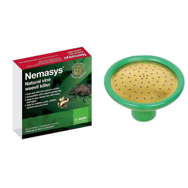 Gardening Naturally Vine Weevil Nematodes 12sqm + Coarse Watering Can Rose Garden Pest Control