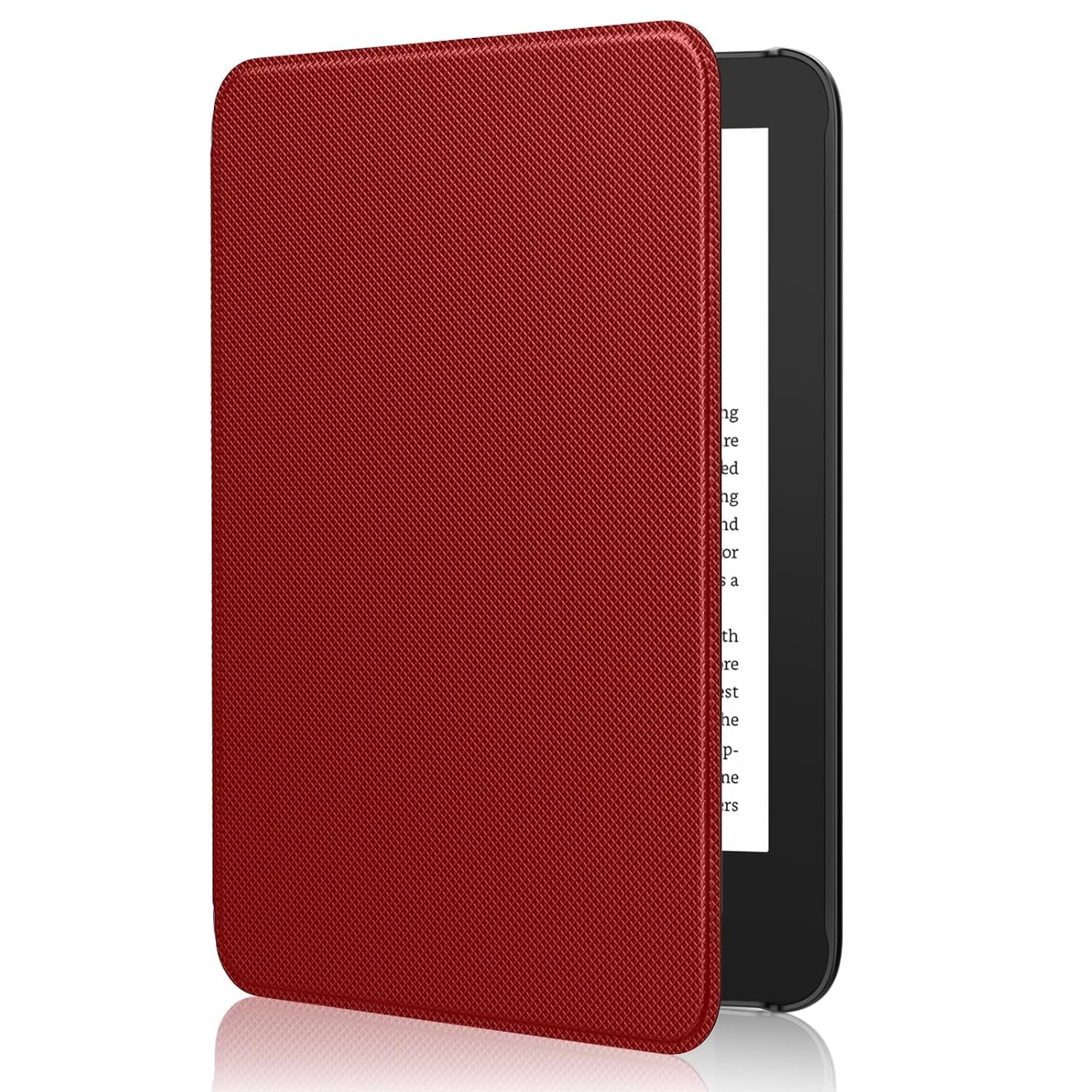 MoKo Case Fits 6" All-New Kindle (11th Generation-2024/2022 Release)& International Version, Lightweight Shell Cover with Auto Wake/Sleep for 11th Gen E-Reader, Red