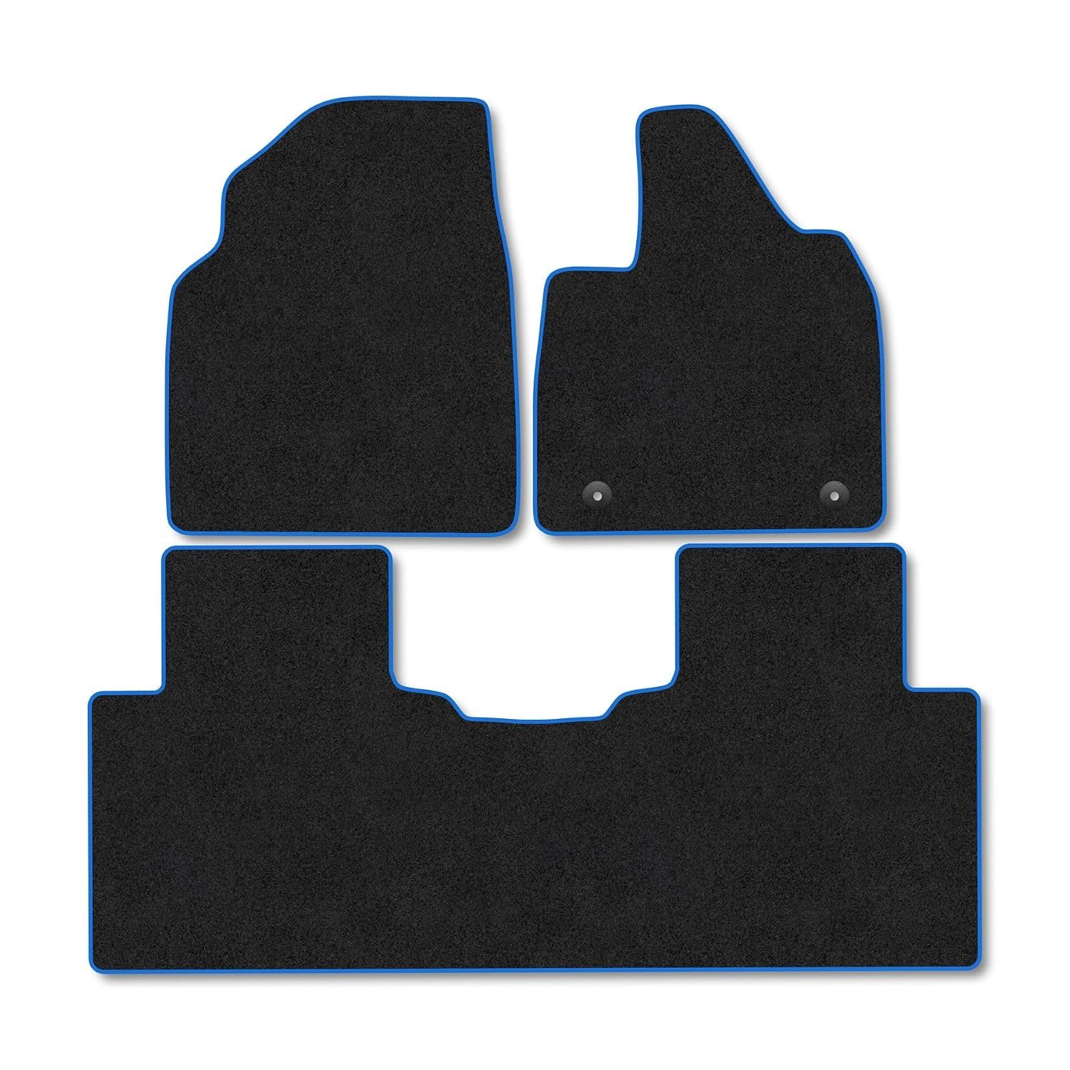 Leapmotor C10 (2024+) Car Mats Tailored Fit Carpet Floor Mats Non Slip Blue Trim Full Coverage Compatible Accessory Front Rear Set Anti Slip Granulated Backing Hand-Finished Clips