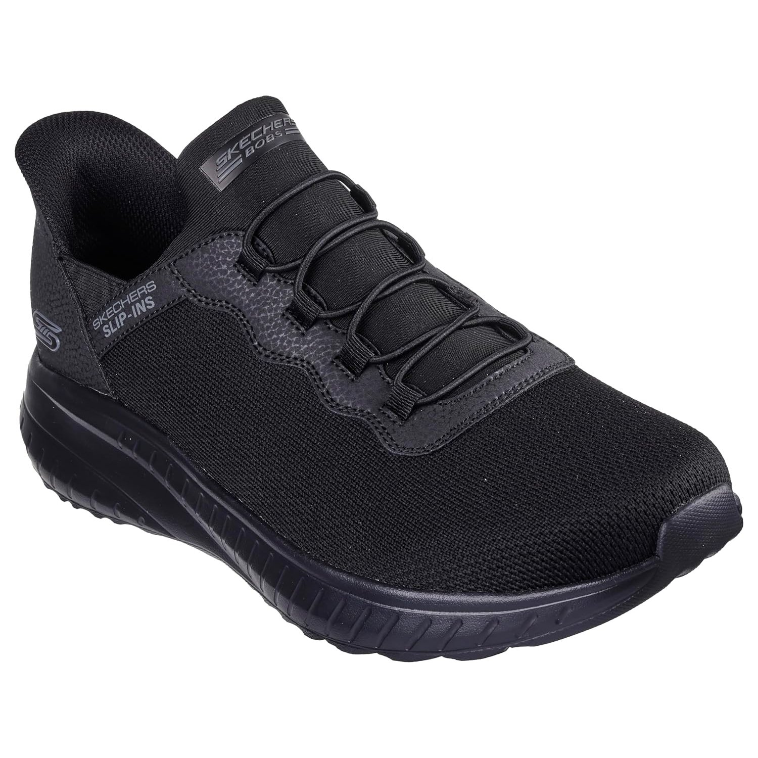 Skechers Men's Hands Free Slip-ins Bobs Squad Chaos-Daily Hype Sneaker, Black, 14.5 UK