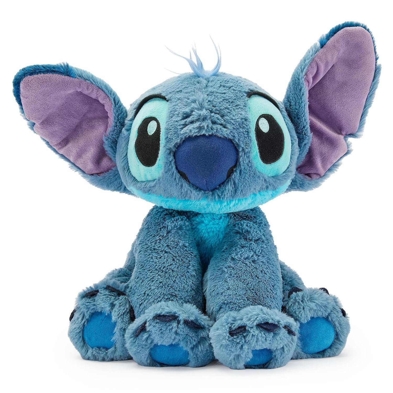Disney Store Official Stitch Medium Soft Toy, Lilo & Stitch, 38cm/15”, Cuddly Character with Fuzzy Texture and Embroidered Details, Flexible Floppy Ears - Suitable for Ages 0+