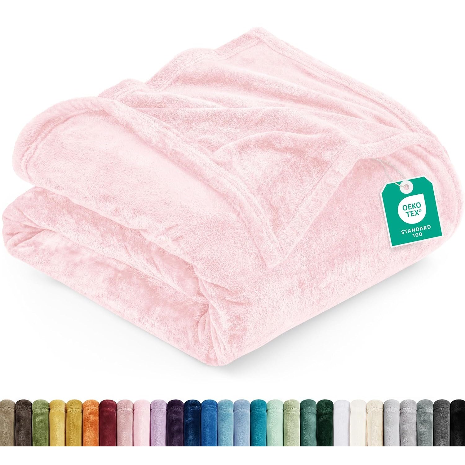 Utopia Bedding King Fleece Blanket 259x228cm 300GSM – Extra Large Soft Fluffy Versatile Luxury Decorative Throws For Sofa, Bed & Settees – Warm Breathable Cosy Gift For Men & Women, Pink