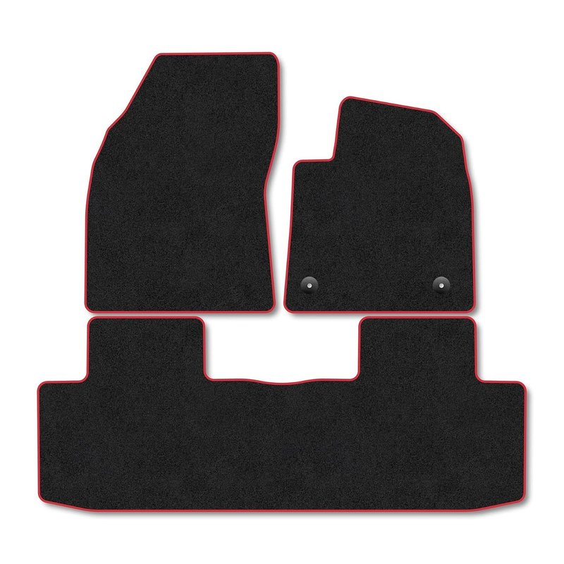 MG S5 (2025+) Car Mats Accessories Tailored Fit Carpet Floor Mats Non Slip Red Trim Full Coverage Compatible Accessory Front Rear Set Anti Slip Granulated Backing Hand-Finished Clips