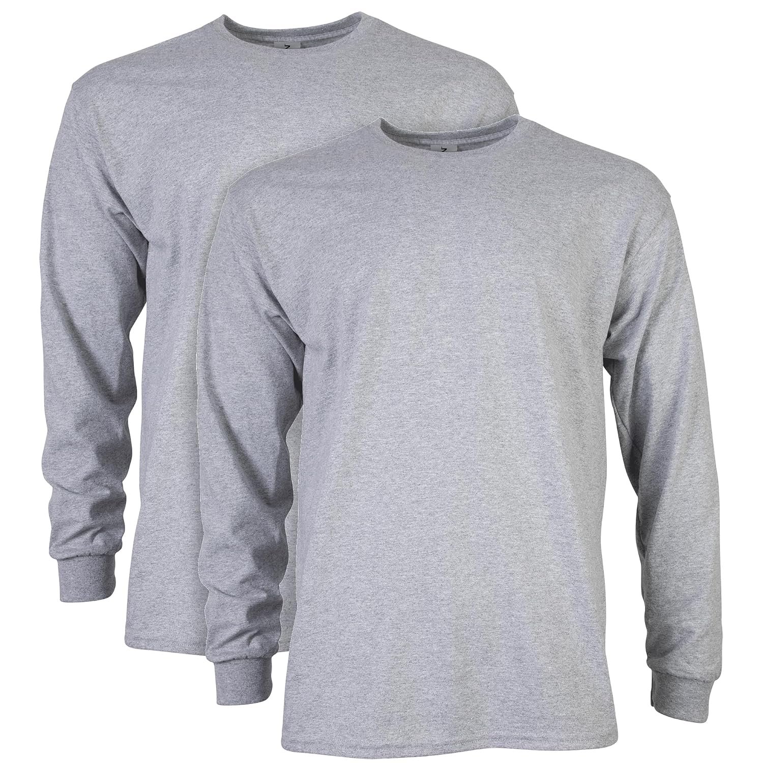 Gildan Unisex's Ultra Cotton Long Sleeve T-Shirt, Style G2400, Multipack, Sport Grey (2-Pack), 5XL (Pack of 2)