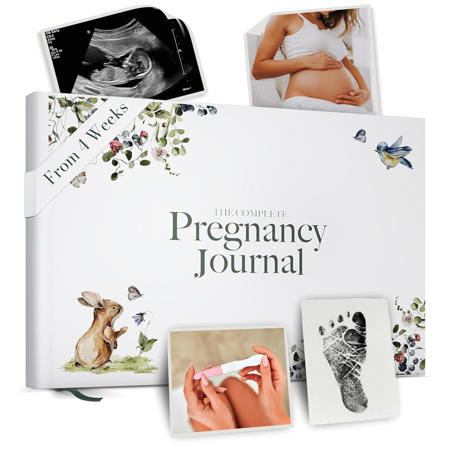 Pregnancy Journal and Memory Book Gift – Pregnancy Diary for Expecting New Mums - Includes Calendar, Scrapbook, Checklist and Organiser (Forest)