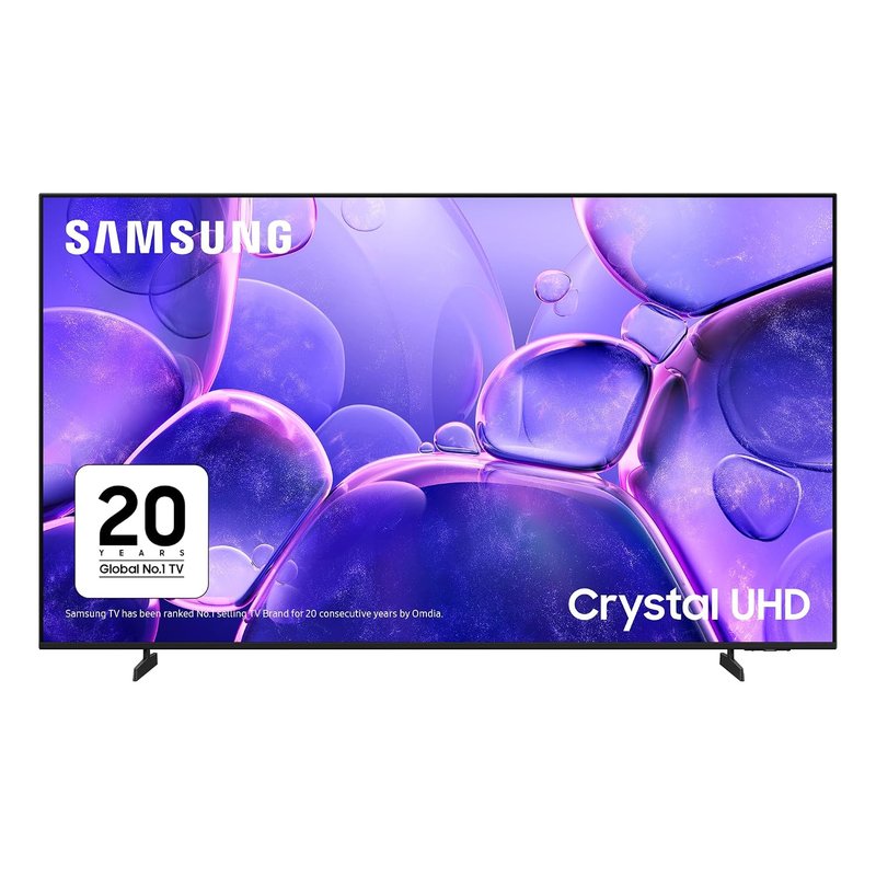 Samsung 65" U8000F, Crystal Processor 4K, 4K Upscaling, Q-Symphony, Knox Security, Metal Stream Design, 2025