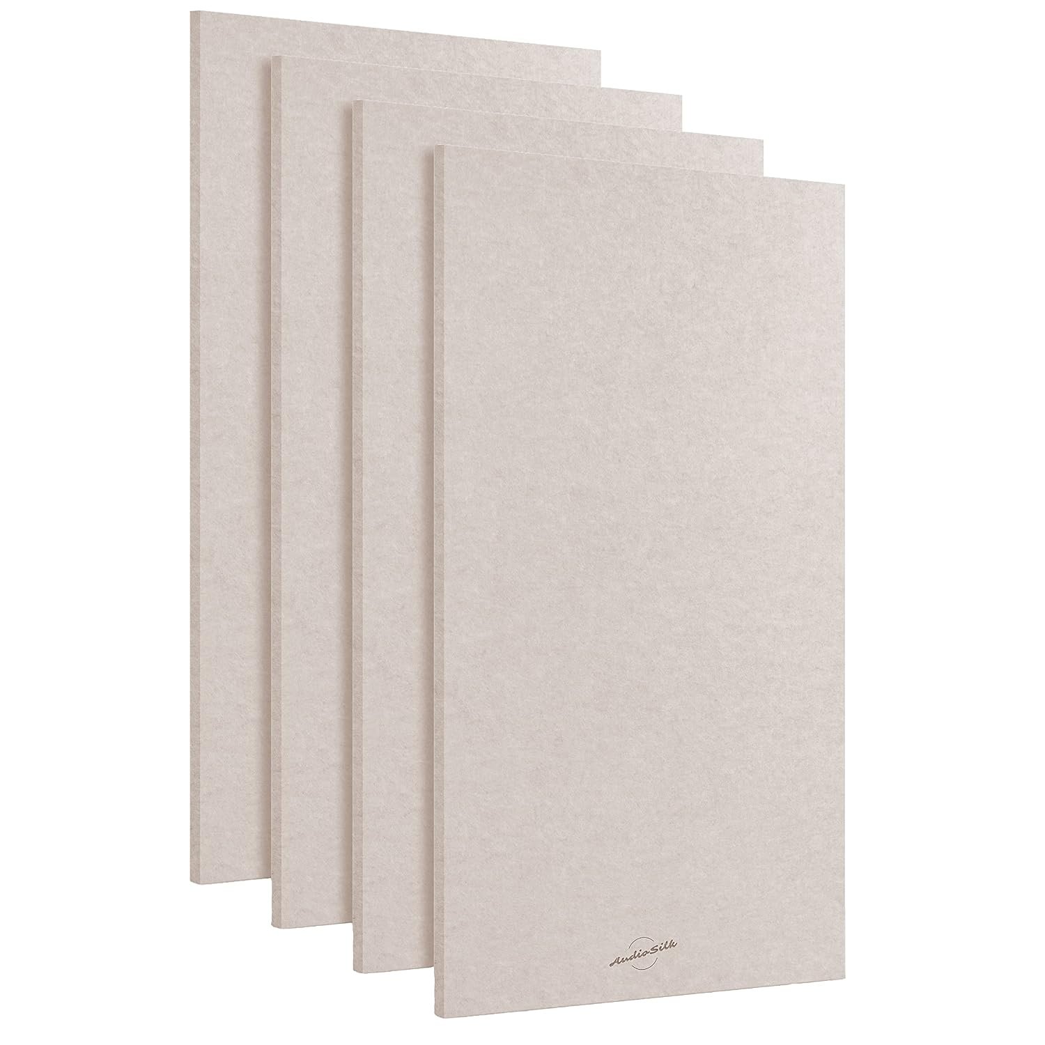 AudioSilk Acoustic Panels, 4 Pack ROOM KIT, Large, 116 x 58cm, Natural