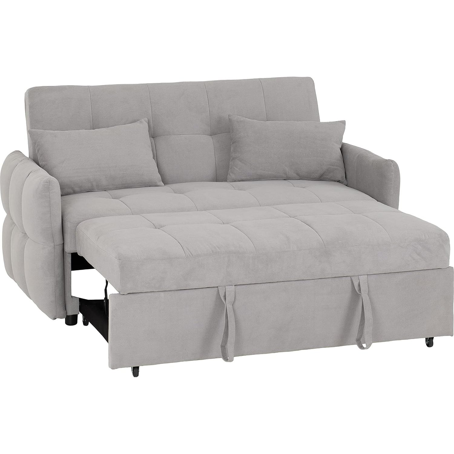 Seconique Chelsea Sofa Bed in Silver Grey Fabric