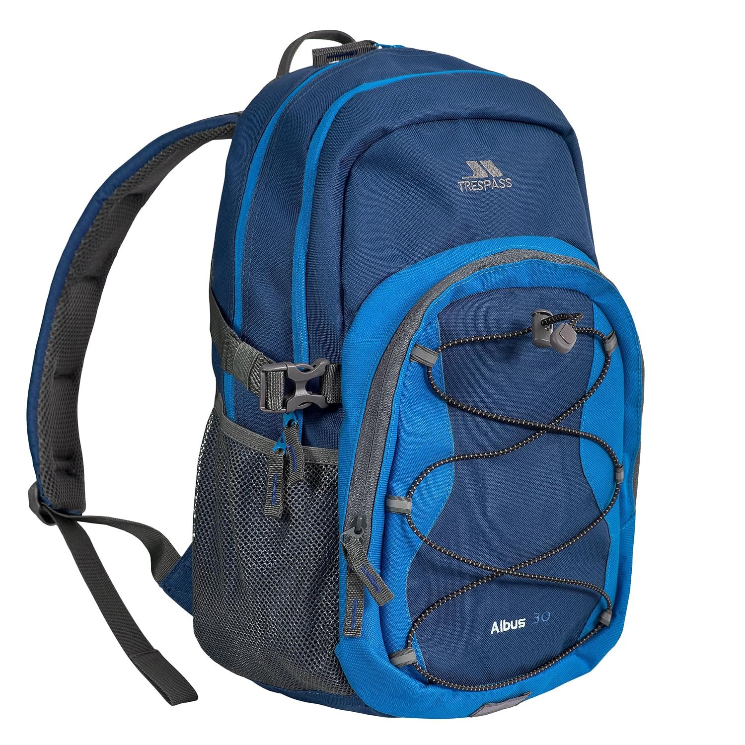 Trespass Mens Backpack Albus - Perfect Rucksack for School Hiking Camping or Work, 30 Litre with Padded Straps, Multi Function With Internal Pockets