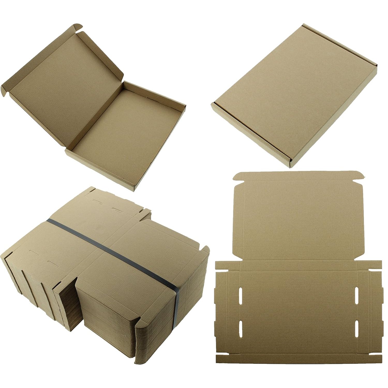 100 x C4 A4 Pip Box Shipping Mail Postal Large Letter Boxes Size: 335x230x23mm, V_BX-C4-BRW-100