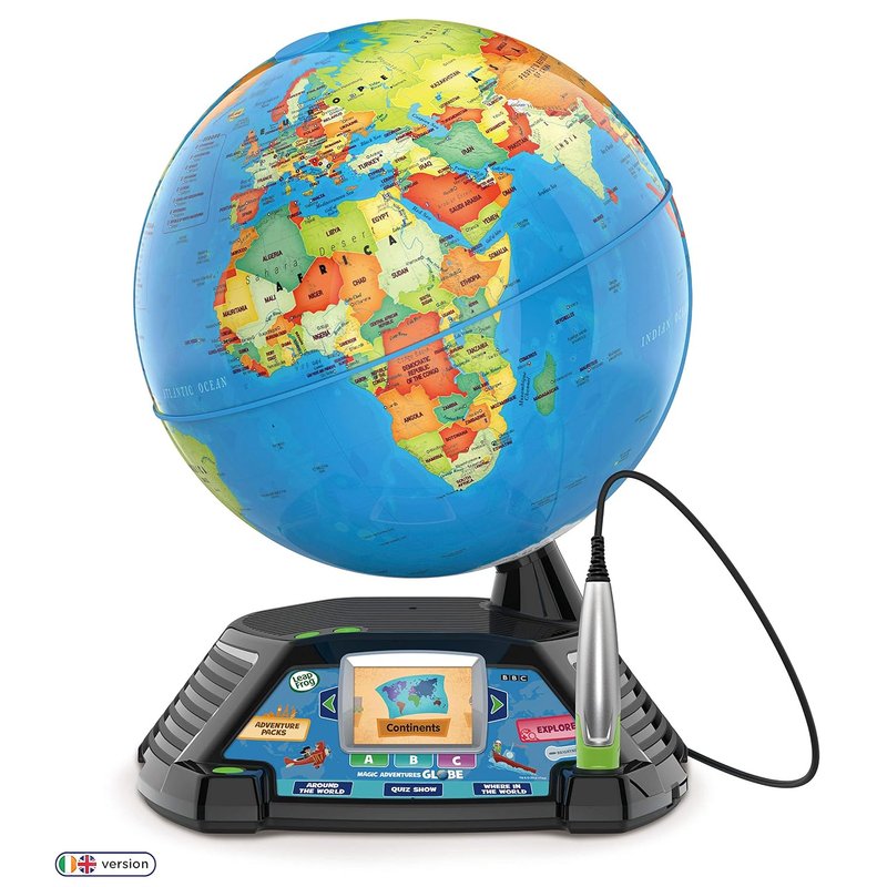 LeapFrog Magic Adventures Globe, Interactive Childrens Globe, Educational Smart Globe for Kids with 2.7 Inch LCD Screen, Toys for Children with Games and Activities, Suitable for 5, 6, 7+ Year Olds