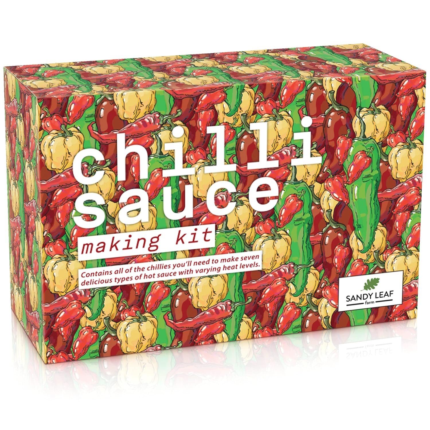 Chilli Sauce Making Kit - Make Your own Hot Sauce Valentine Day Gift - Includes Chipotle, Habanero, Piri Piri, Aji Amarillo & Facing Heaven Peppers