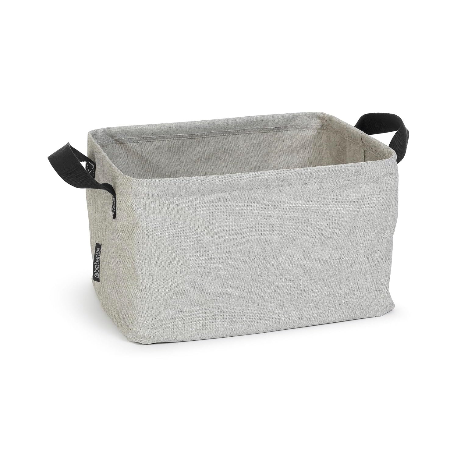 Brabantia - Foldable Laundry Basket - Multi-functional Storage - Folds Flat - Water Resistant Coating - Soft Lifting Handles - Large Volume - Grey - 35L