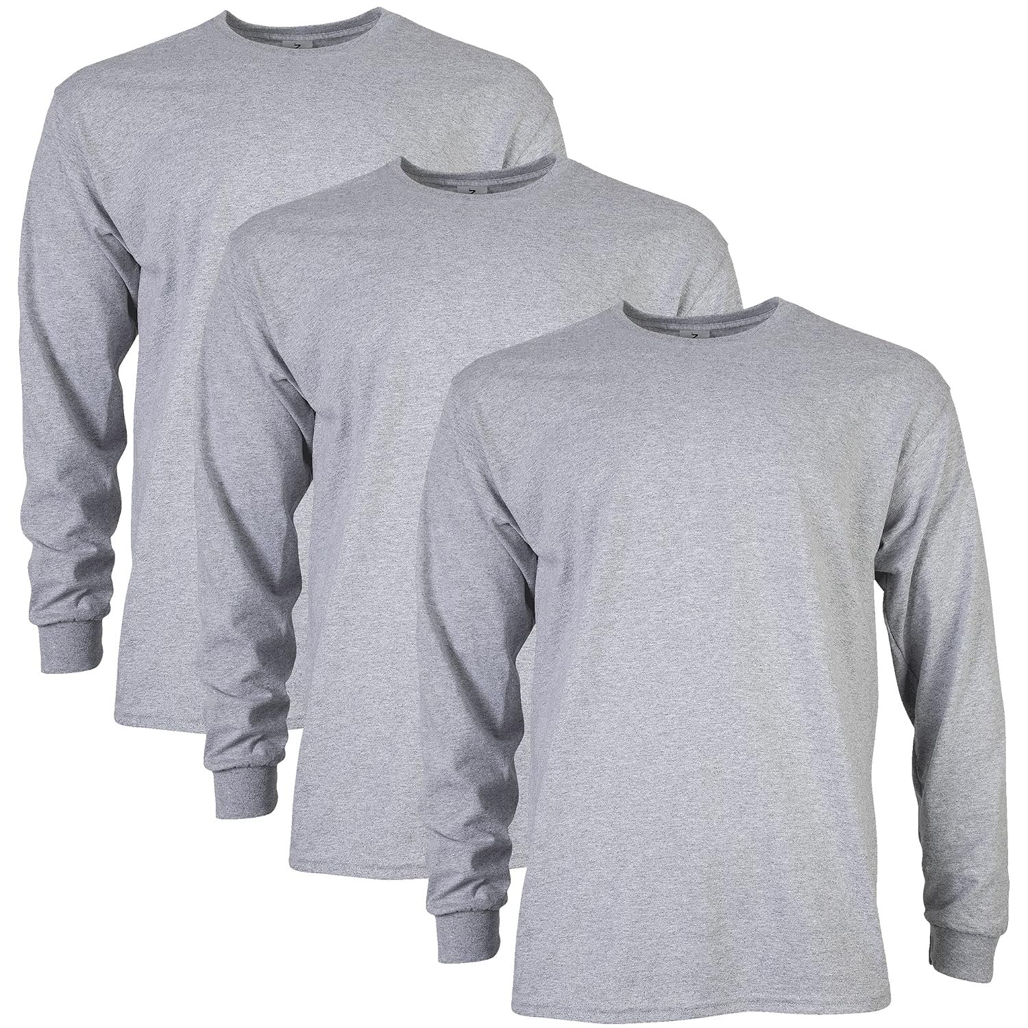 Gildan Unisex's Ultra Cotton Long Sleeve T-Shirt, Style G2400, Multipack, Charcoal (3-Pack), M (Pack of 3)