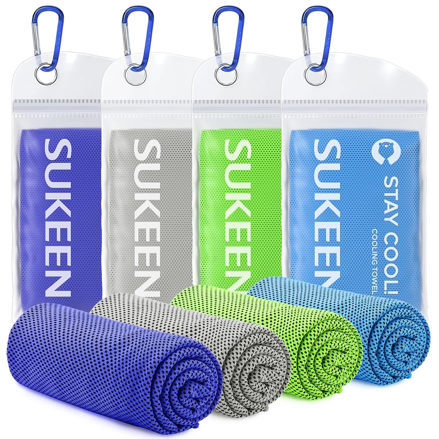 Sukeen Cooling Towel for Neck and Face (40"x12"),Ice Towel,Soft Breathable Chilly Towel,Microfiber Towel for Yoga,Sport,Running,Gym,Workout,Camping,Fitness,Workout & More Activities