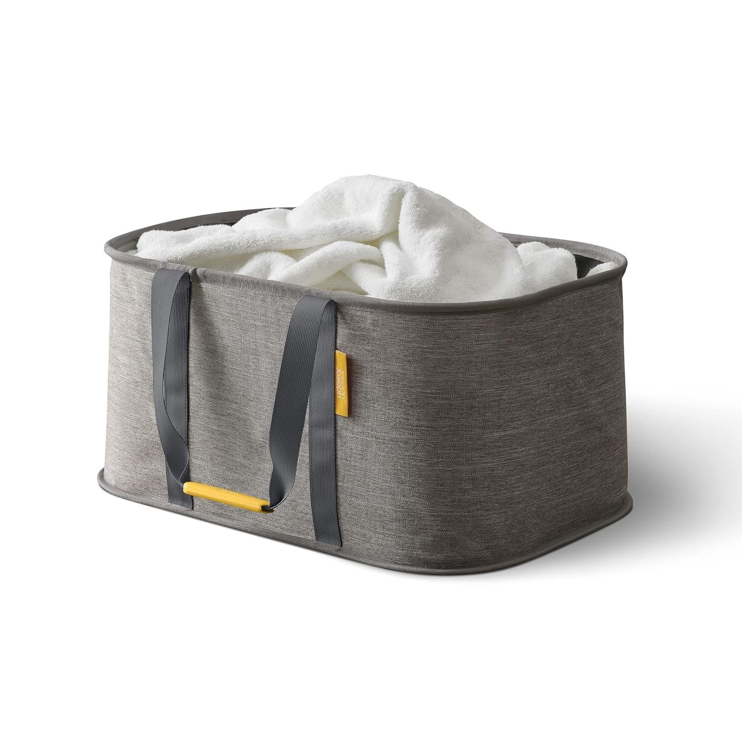 Joseph Joseph Hold-All - Collapsible 35L Washing Laundry Basket Bag, Durable Fabric, Moisture Resistant- Grey