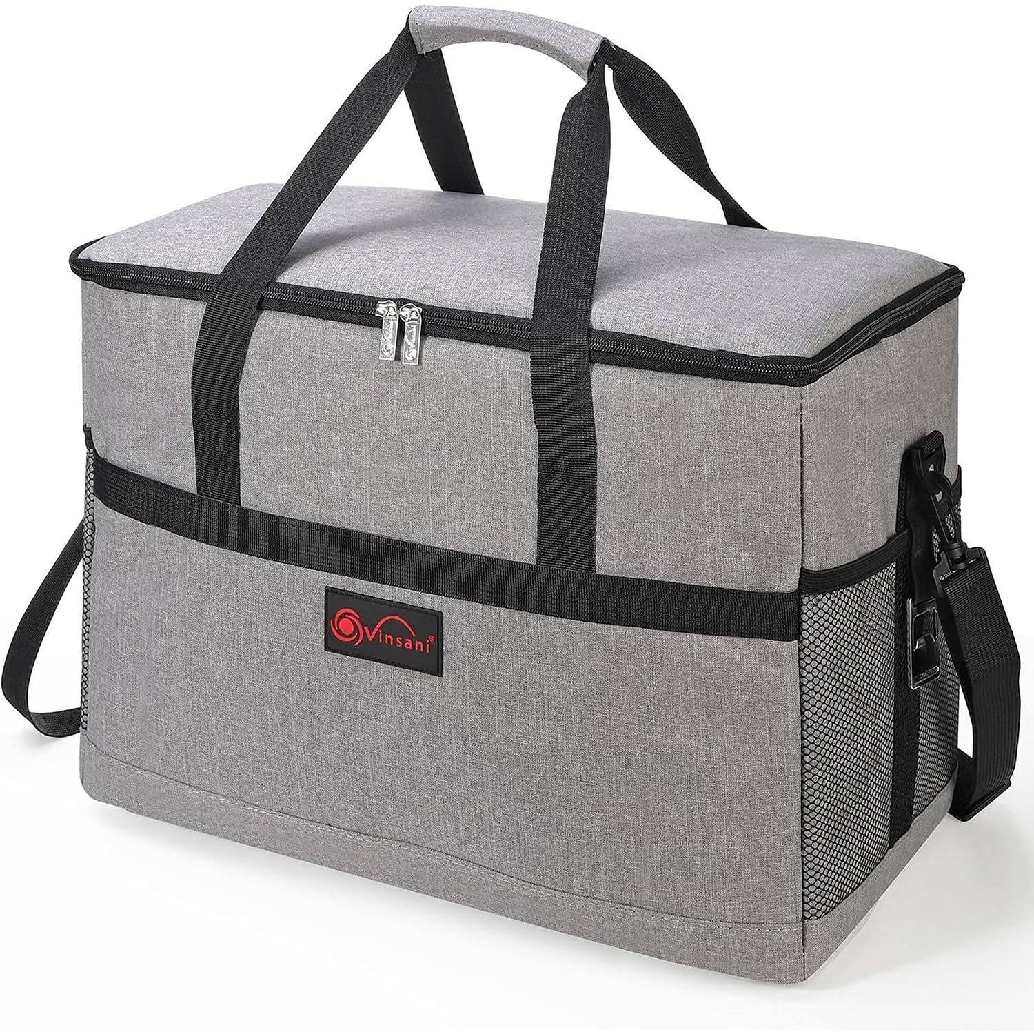 Vinsani 40L Cooler Bag Large Capacity Insulated Picnic Storage Bag Foldable Leakproof & Portable Suitable for Picnic Camping Beach Car Outdoor Travel Activitie