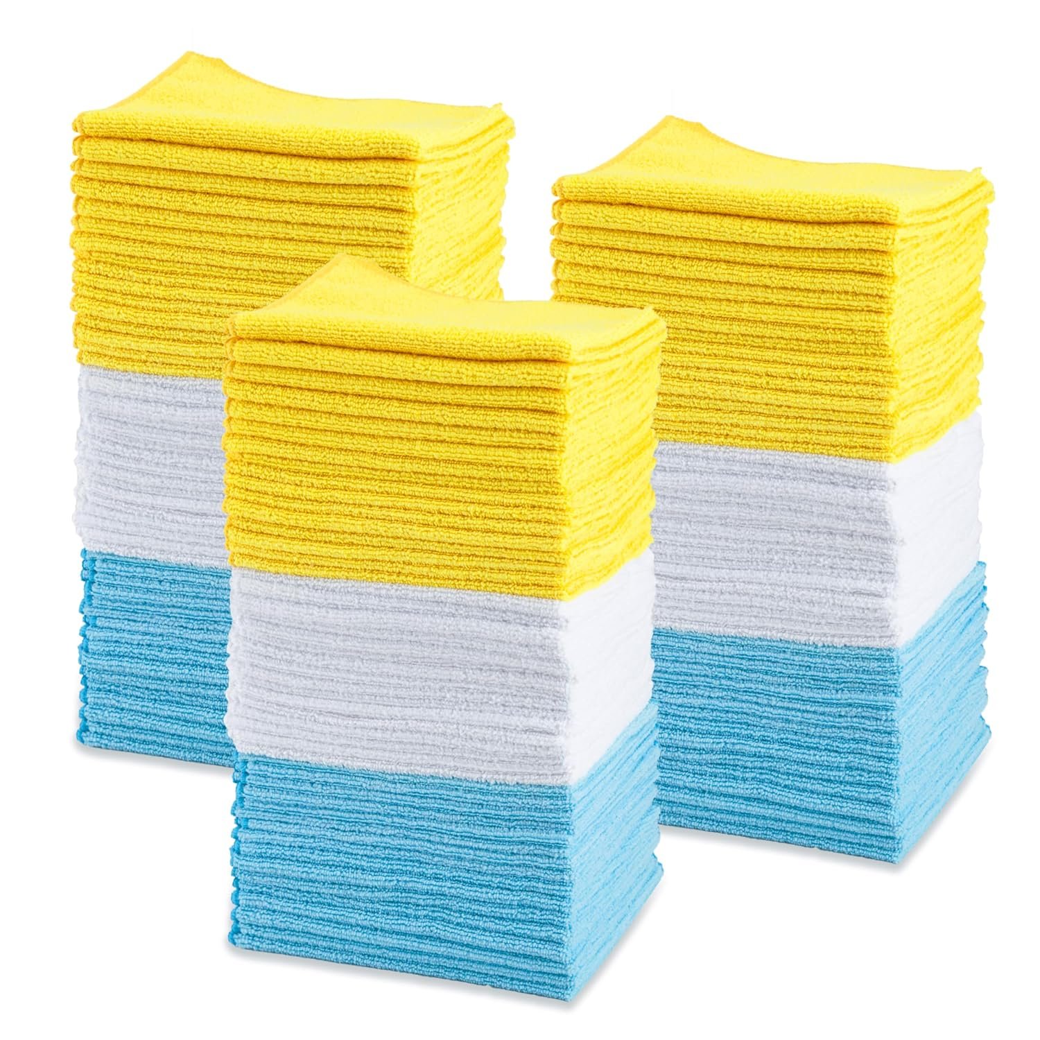 Amazon Basics Microfibre Cleaning Cloth, Pack of 144, Multi, 41 cm x 30 cm