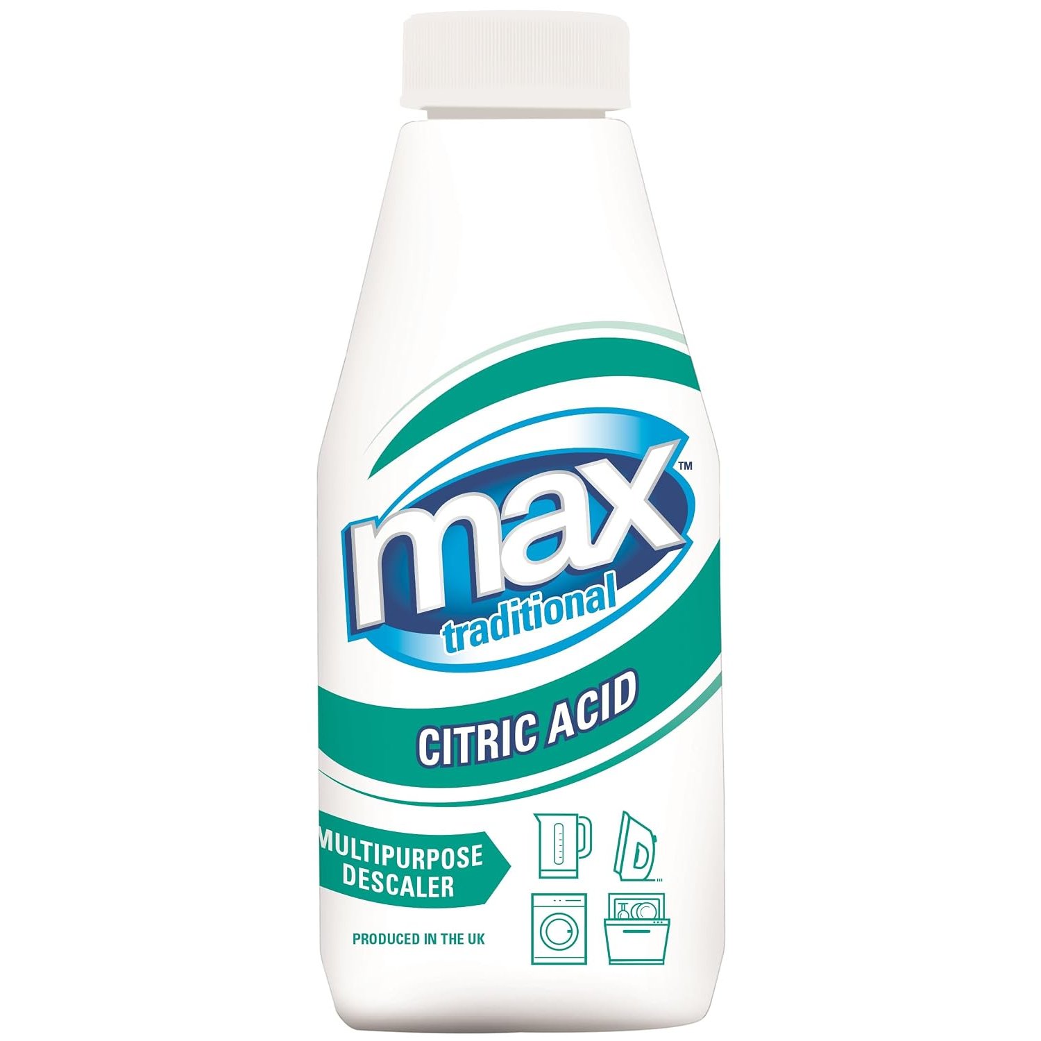 Max Traditional Citric Acid, 450g - Powerful Descaler & Limescale Remover for Descaling Baths, Kettles, Dishwashers, Washing Machines