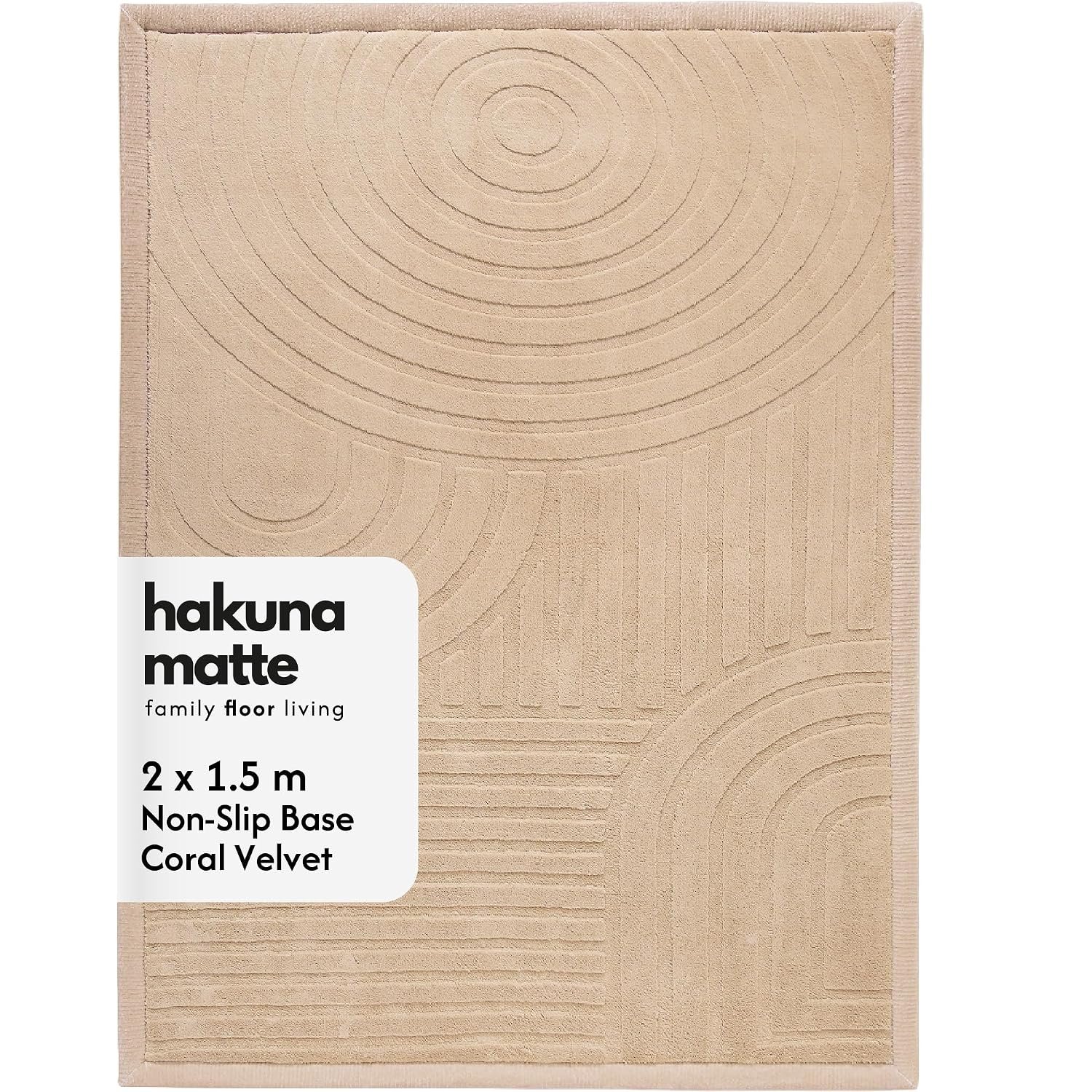 Hakuna Matte CloudRise Spielmatte - Bögen (Grau) 170 x 120 x 2,5 cm