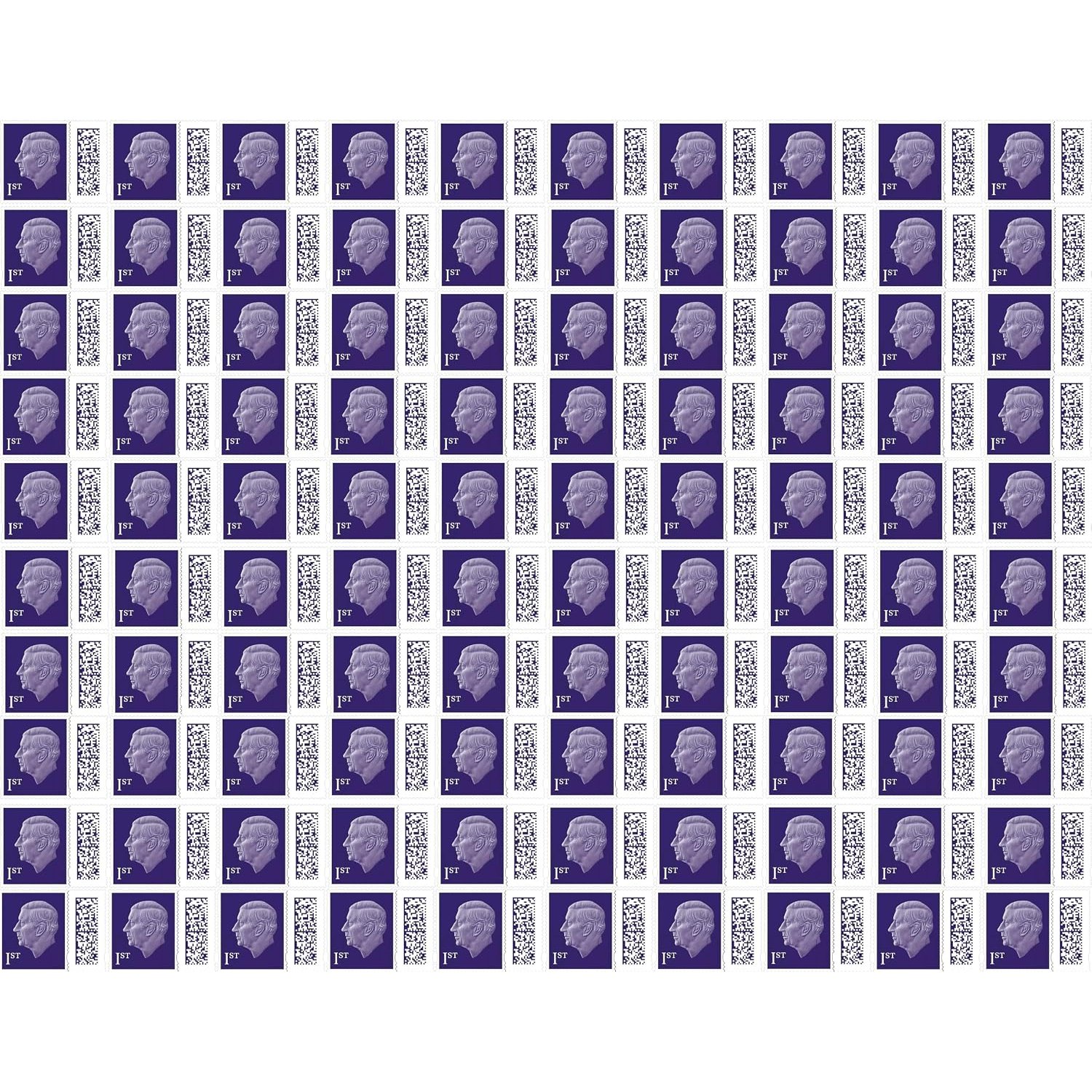 Albian Trading 1st Class Stamps (100 Stamps) - 1st Class Stamps - Barcoded Self Adhesive UK Letter Postage Stamps for Postage - (100 Total)