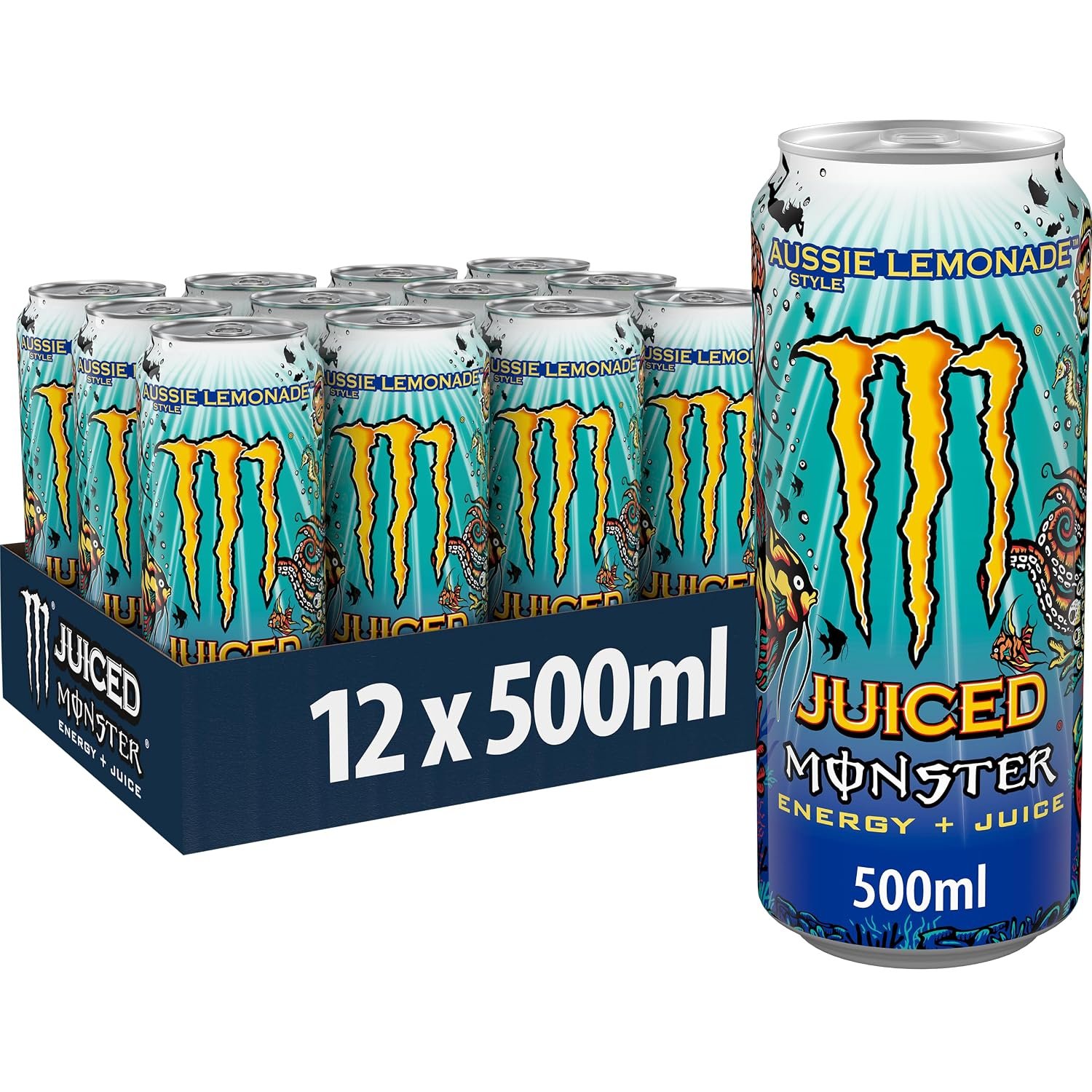 Monster Can Aussie Lemonade 500 ml (Pack of 12)