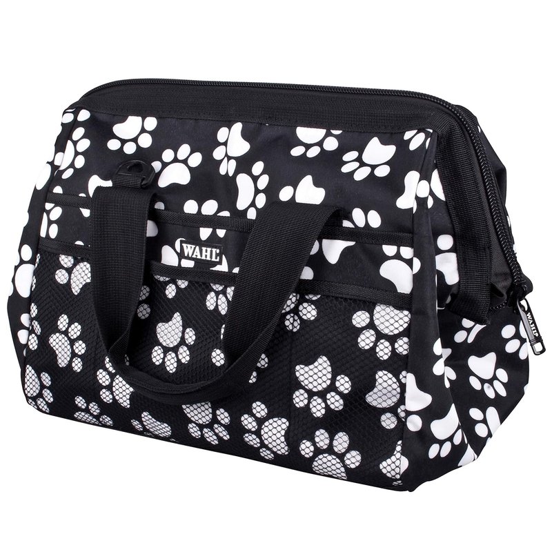 Wahl Grooming Frogmouth Bag White Paw Print On Black