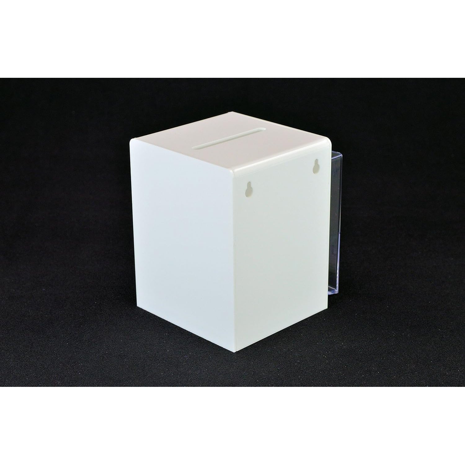 Pos Display Shop Small White Acrylic Suggestion Feedback Comments Collection Box with A6 Portrait Poster Holder and Leaflet Holder PDS9470A6 White