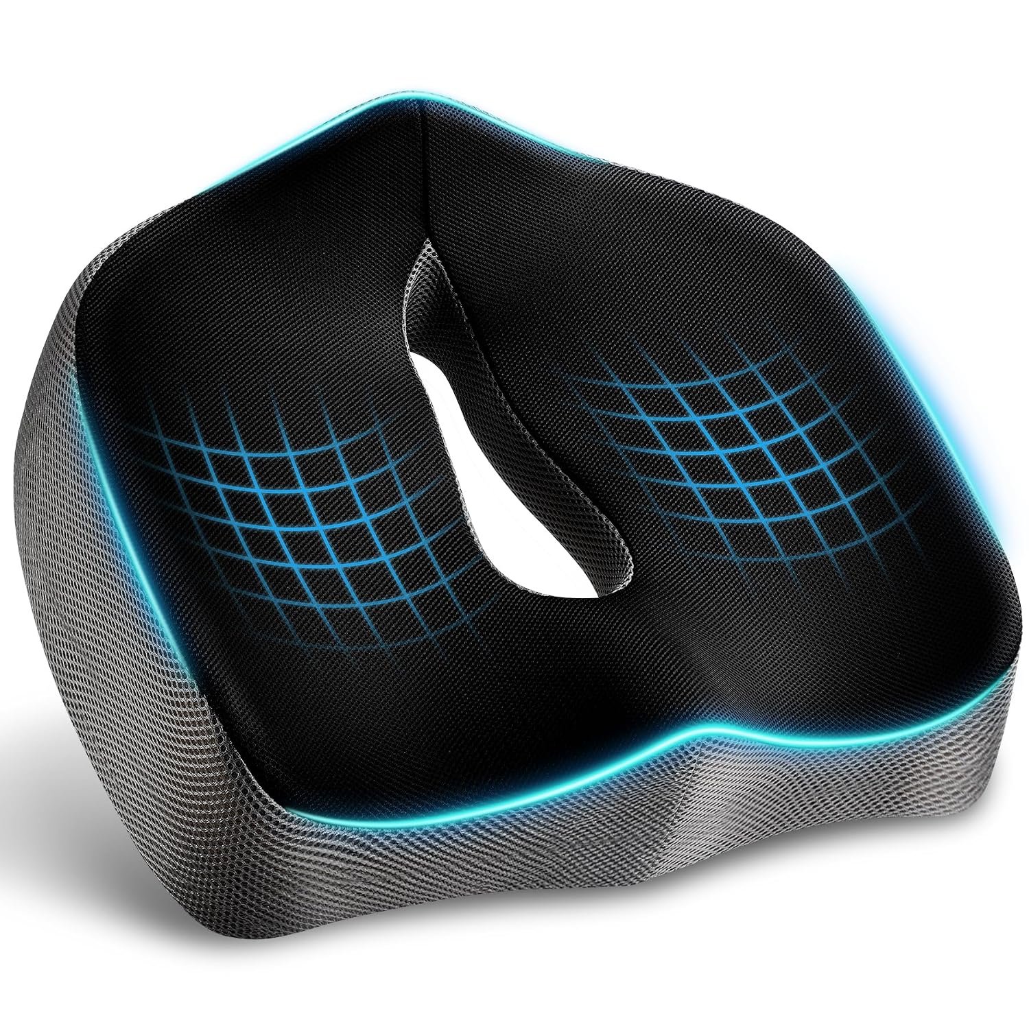 POOTACK Seat Cushion, Memory Foam Office Chair Cushion, Supportive Seat Cushion Non-Slip Car Seat Cushions, Cushion Pad for Gaming Chair, Long Sitting