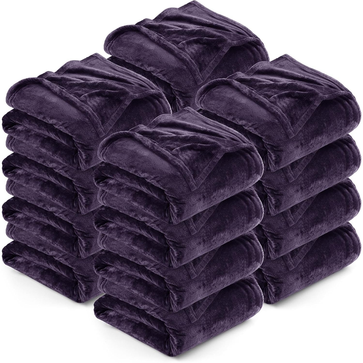 Utopia Bedding Purple Fleece Blanket [Double - 1… view 1
