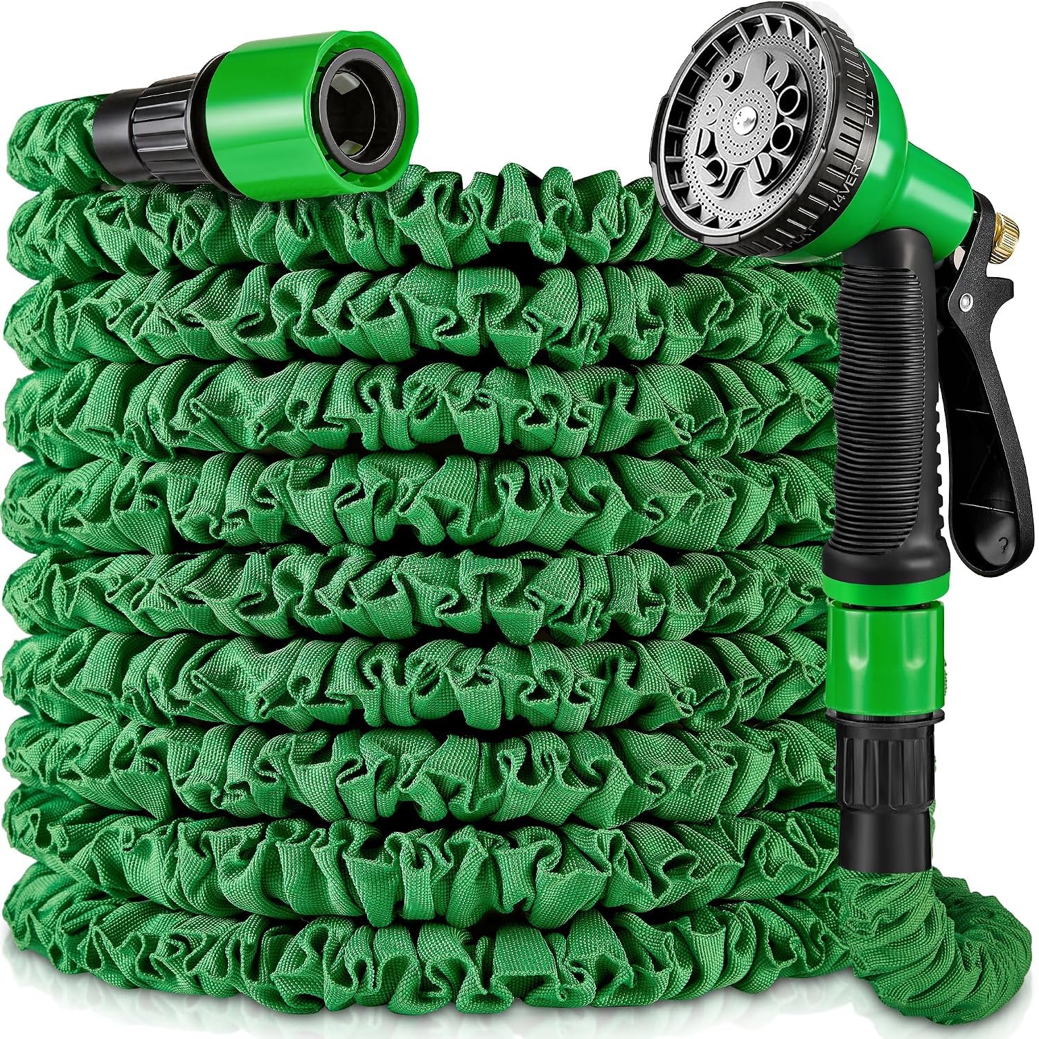 150 ft Expandable Garden Hose - Heavy Duty Expanding Water Hoses with 10 Spray Nozzle - Retractable,Flexible,Never Kink & Tangle Car Washing Pipe for Yard, Outdoor