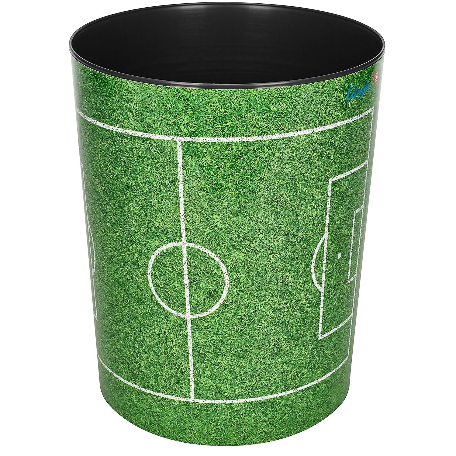 Läufer Runner trash, 13 litre trash can, Perfect for the nursery, Round, Sturdy Plastic, Soccer field
